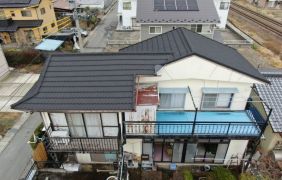 台風災害復興リフォーム　瓦・板金屋根葺き替えて防災対策