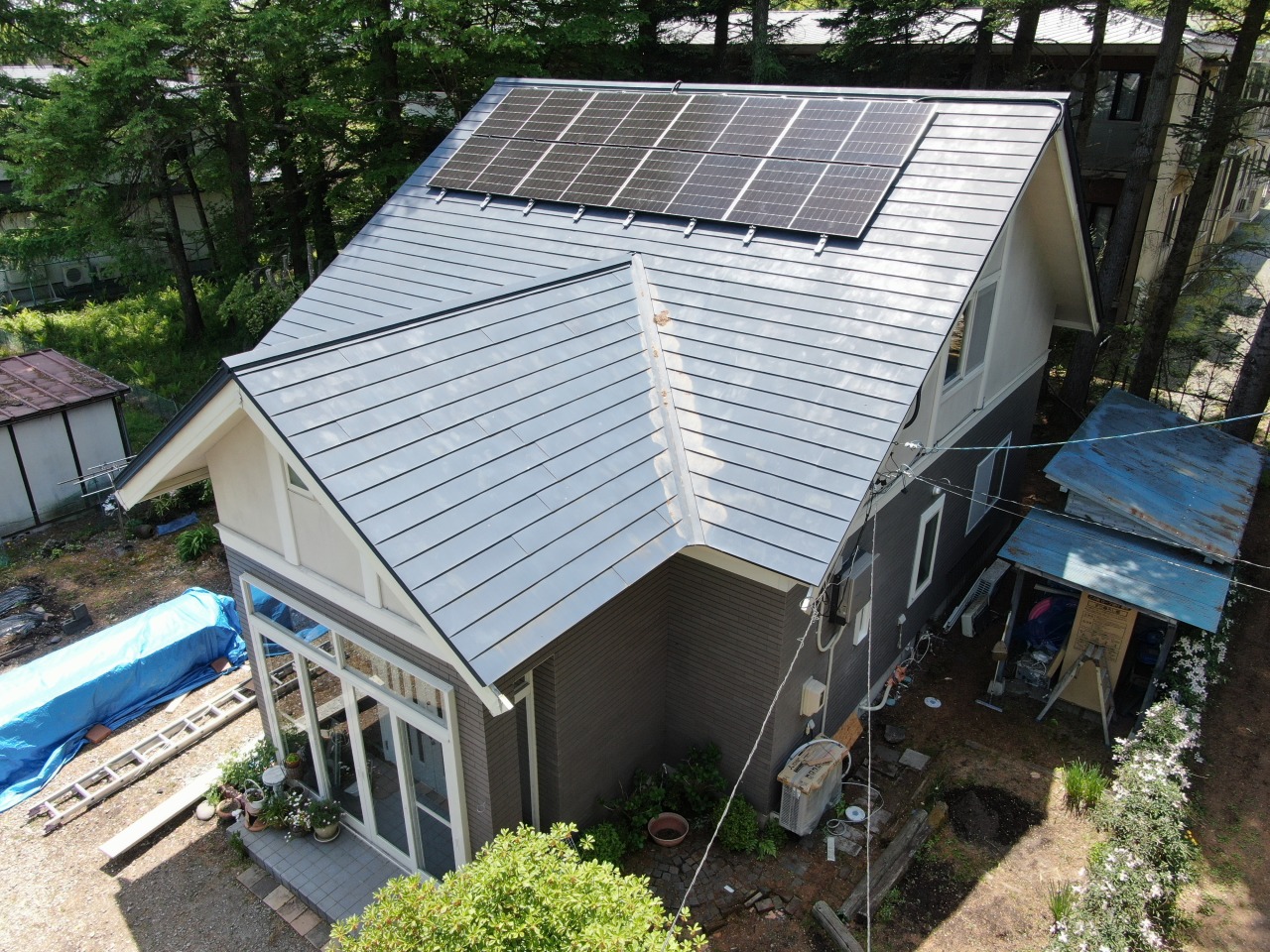 太陽光発電システム5.600kw＋蓄電池7.4kＷh設置　【長野県共同購入事業】