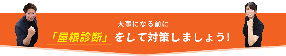 大事になる前に「屋根診断」をして対策しましょう!