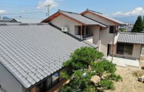 新築住宅の瓦屋根工事