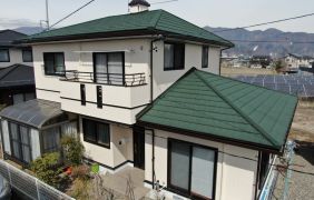 長野市で外装リフォーム　屋根カバー・外壁フッ素塗装・雨樋掛け替え