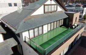 長野県千曲市の歯科医院　外装塗装リフォーム　防水