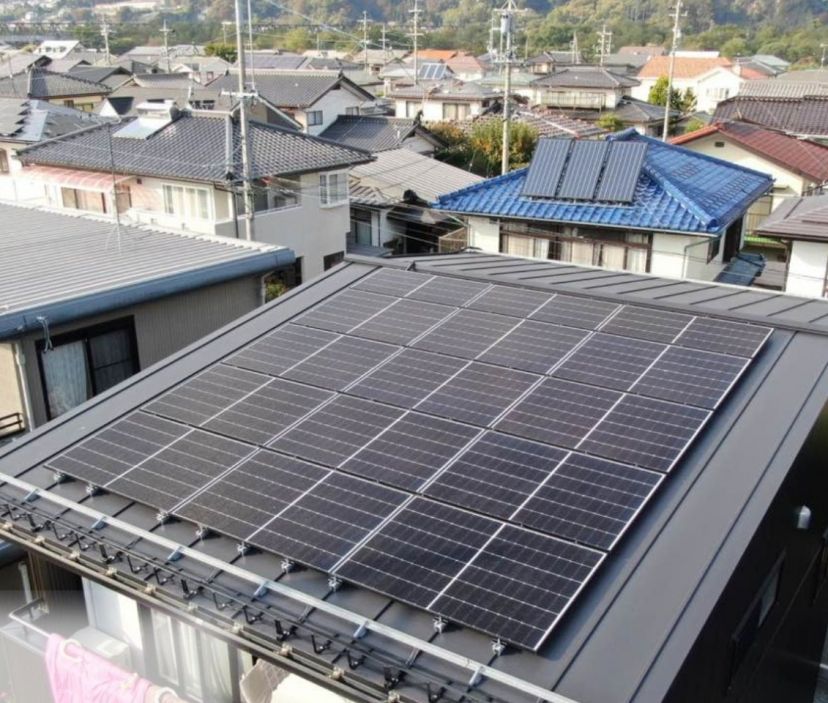 長野市川中島町　太陽光発電パネル設置 写真